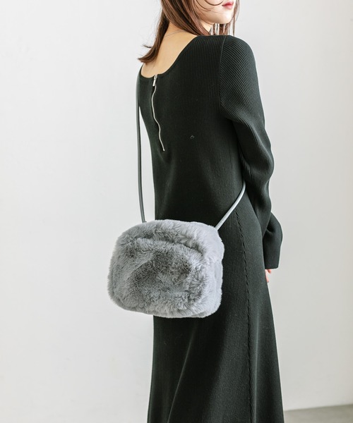 mystic（ミスティック）の「ファーミニバッグ（ハンドバッグ・レディース・オフホワイト/グレー・ONE SIZE）」の9枚目の写真