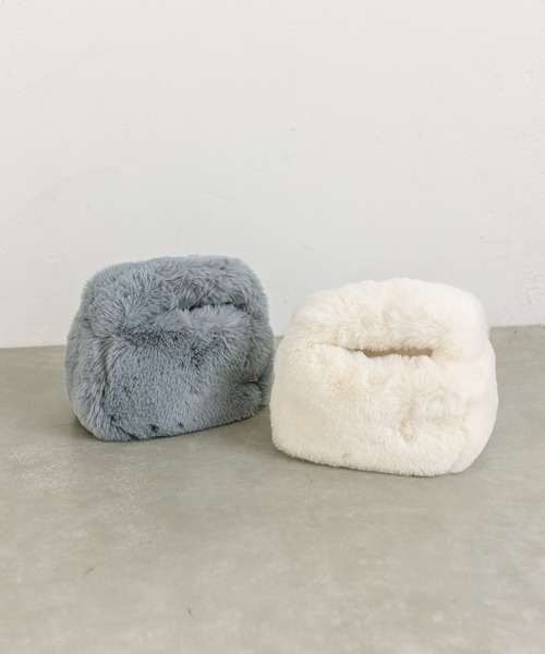 mystic（ミスティック）の「ファーミニバッグ（ハンドバッグ・レディース・オフホワイト/グレー・ONE SIZE）」の15枚目の写真