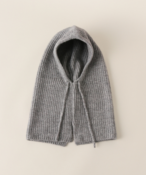 AP STUDIO（エーピーストゥディオ）の「ニットフーディ―（ネックウォーマー/スヌード・レディース・ライトグレー・FREE）」の5枚目の写真