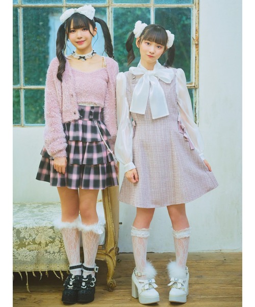 Ank Rouge(アンクルージュ)の「キラキラフェザーカーデ(カーディガン/ボレロ・レディース・ブルー/ホワイト/ピンク・M)」の13枚目の写真