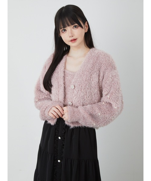 Ank Rouge(アンクルージュ)の「キラキラフェザーカーデ(カーディガン/ボレロ・レディース・ブルー/ホワイト/ピンク・M)」の14枚目の写真