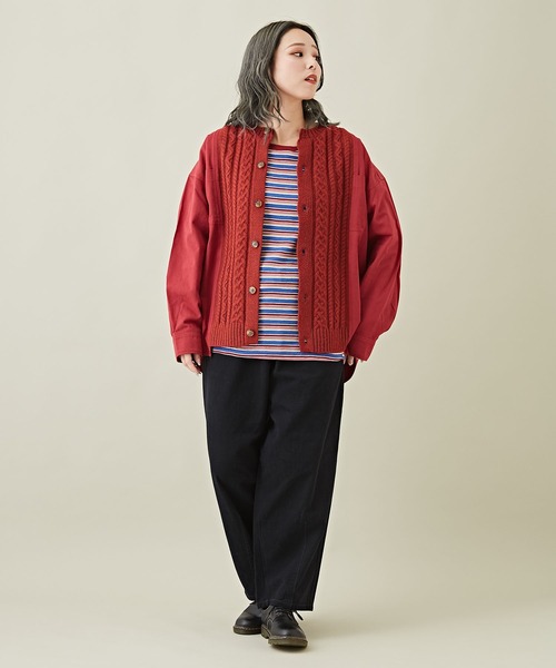 CUBE SUGAR（キューブシュガー）の「無地ピーチツイルイージーコクーンパンツ（その他パンツ・レディース・ベージュ/ブラウン/ブラック/スモークピンク・M）」の18枚目の写真