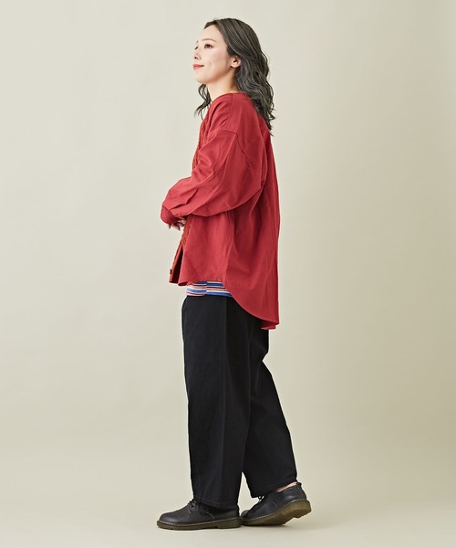 CUBE SUGAR（キューブシュガー）の「無地ピーチツイルイージーコクーンパンツ（その他パンツ・レディース・ベージュ/ブラウン/ブラック/スモークピンク・M）」の19枚目の写真