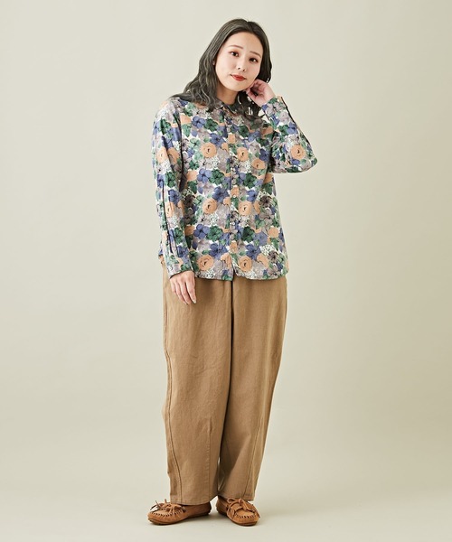 CUBE SUGAR（キューブシュガー）の「無地ピーチツイルイージーコクーンパンツ（その他パンツ・レディース・ベージュ/ブラウン/ブラック/スモークピンク・M）」の21枚目の写真