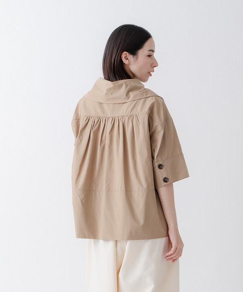 Kelen(ケレン)の「「KELEN/ケレン」ワイドカラートップス(Tシャツ/カットソー・レディース・ブラック/オフホワイト/ブルー系その他/ベージュ・S/M)」の10枚目の写真