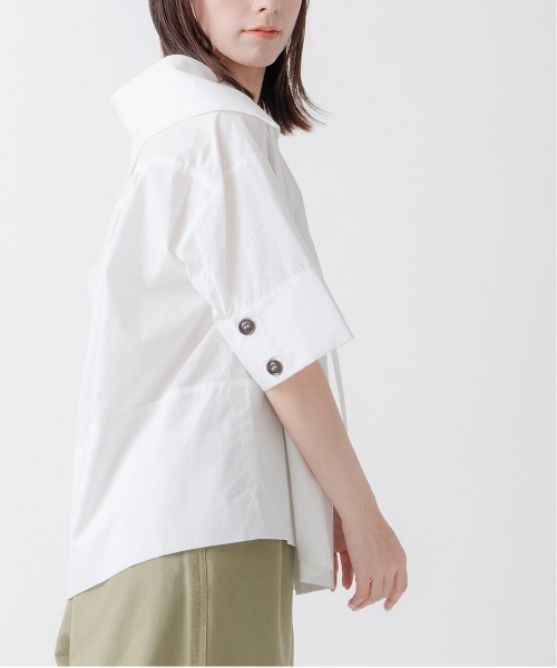 Kelen(ケレン)の「「KELEN/ケレン」ワイドカラートップス(Tシャツ/カットソー・レディース・ブラック/オフホワイト/ブルー系その他/ベージュ・S/M)」の16枚目の写真