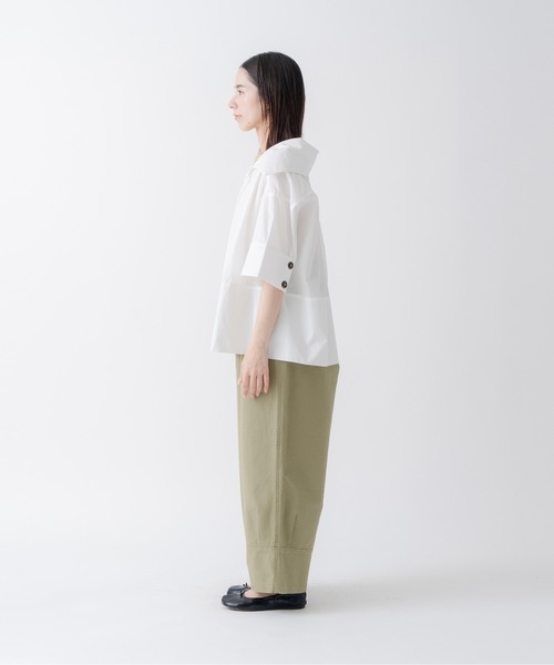 Kelen(ケレン)の「「KELEN/ケレン」ワイドカラートップス(Tシャツ/カットソー・レディース・ブラック/オフホワイト/ブルー系その他/ベージュ・S/M)」の21枚目の写真
