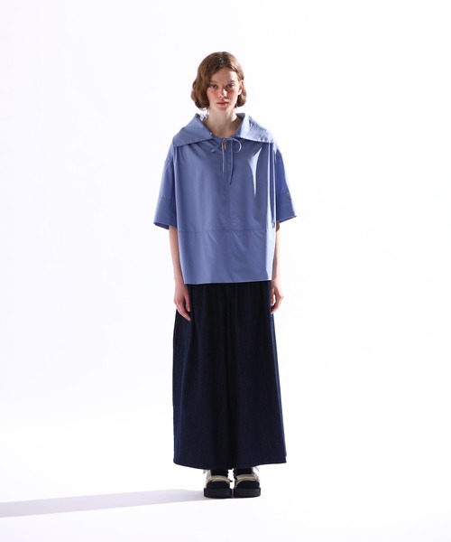 Kelen(ケレン)の「「KELEN/ケレン」ワイドカラートップス(Tシャツ/カットソー・レディース・ブラック/オフホワイト/ブルー系その他/ベージュ・S/M)」の17枚目の写真