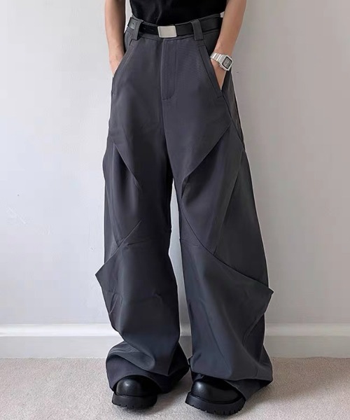 ROOPTOKYO（ループトウキョウ）の「Deformation wide pants/変形ワイドパンツ フルレングス（スラックス・メンズ・ブラック/グレー・XL/L）」の10枚目の写真