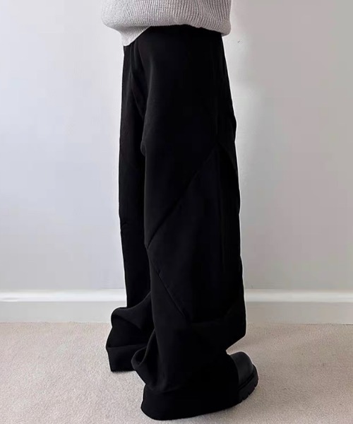 ROOPTOKYO（ループトウキョウ）の「Deformation wide pants/変形ワイドパンツ フルレングス（スラックス・メンズ・ブラック/グレー・XL/L）」の9枚目の写真