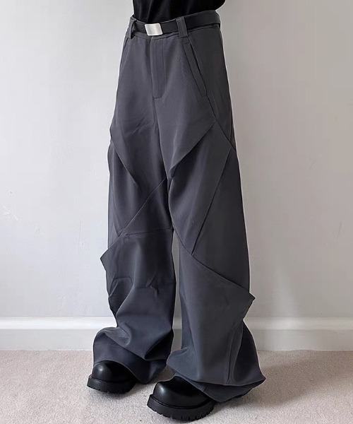 ROOPTOKYO（ループトウキョウ）の「Deformation wide pants/変形ワイドパンツ フルレングス（スラックス・メンズ・ブラック/グレー・XL/L）」の15枚目の写真