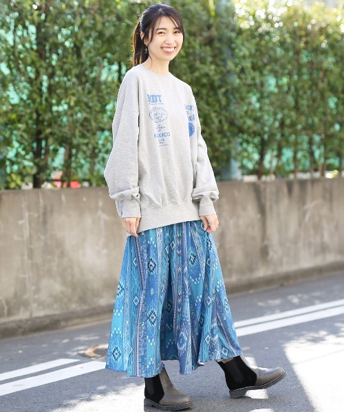 チチカカ（チチカカ）の「メヒコロゴ＆モチーフプリントプルオーバー（スウェット・レディース・ホワイト/グレー/ブラック・FREE）」の6枚目の写真