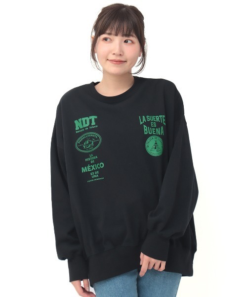 チチカカ（チチカカ）の「メヒコロゴ＆モチーフプリントプルオーバー（スウェット・レディース・ホワイト/グレー/ブラック・FREE）」の9枚目の写真