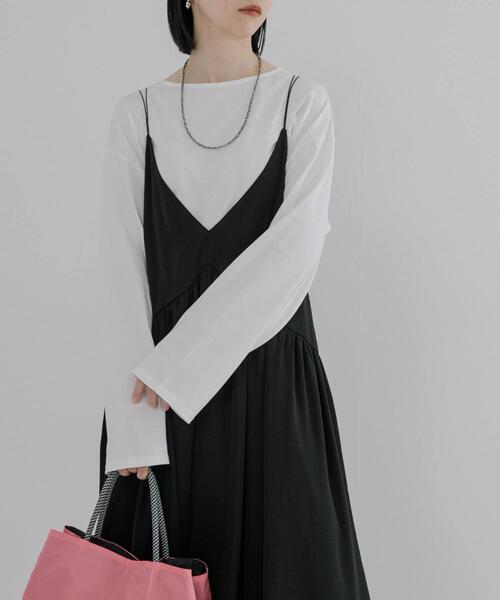 URBAN RESEARCH（アーバンリサーチ）の「ショート丈ロングスリーブTシャツ（Tシャツ/カットソー・レディース・オフホワイト/ホワイト系その他/ブラック系その他・FREE）」の5枚目の写真