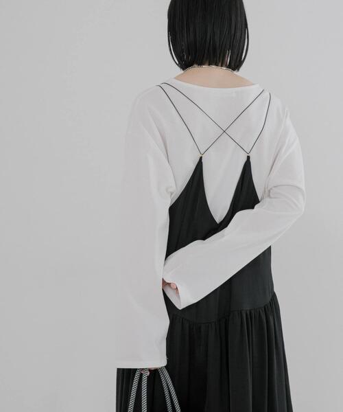 URBAN RESEARCH（アーバンリサーチ）の「ショート丈ロングスリーブTシャツ（Tシャツ/カットソー・レディース・オフホワイト/ホワイト系その他/ブラック系その他・FREE）」の6枚目の写真