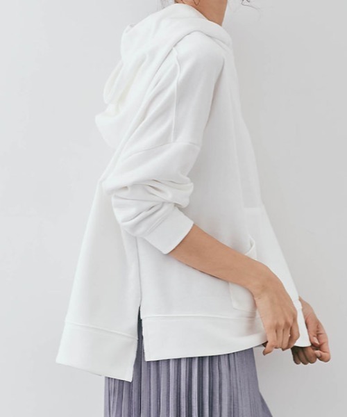 kirakiraShop(キラキラショップ)の「ルーズ シルエット フーディー(スウェット・レディース・カーキ/杢グレー/チャコール/ライトベージュ/オフホワイト/ブラウン/ブラック・FREE)」の2枚目の写真