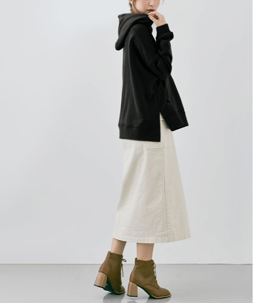 kirakiraShop(キラキラショップ)の「ルーズ シルエット フーディー(スウェット・レディース・カーキ/杢グレー/チャコール/ライトベージュ/オフホワイト/ブラウン/ブラック・FREE)」の14枚目の写真