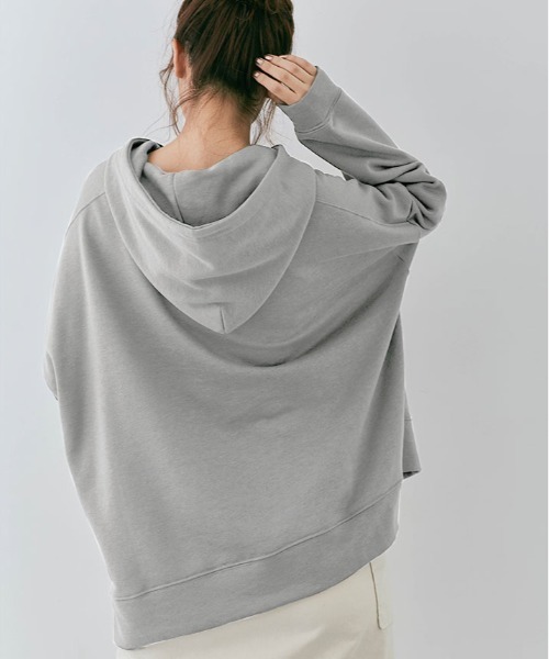 kirakiraShop(キラキラショップ)の「ルーズ シルエット フーディー(スウェット・レディース・カーキ/杢グレー/チャコール/ライトベージュ/オフホワイト/ブラウン/ブラック・FREE)」の17枚目の写真
