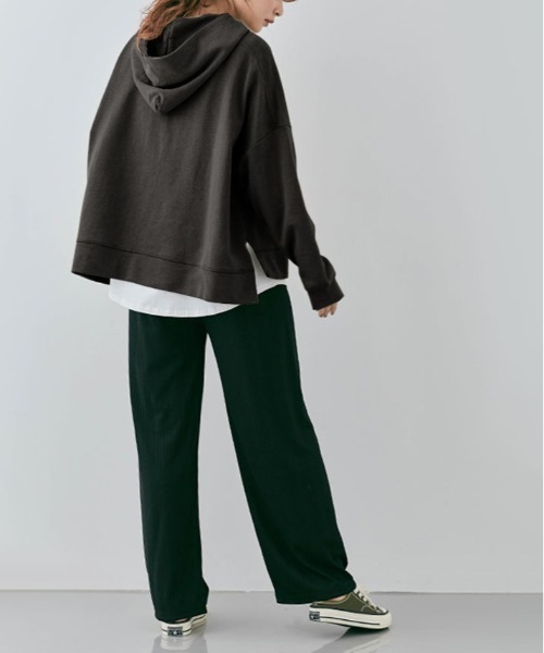 kirakiraShop(キラキラショップ)の「ルーズ シルエット フーディー(スウェット・レディース・カーキ/杢グレー/チャコール/ライトベージュ/オフホワイト/ブラウン/ブラック・FREE)」の21枚目の写真