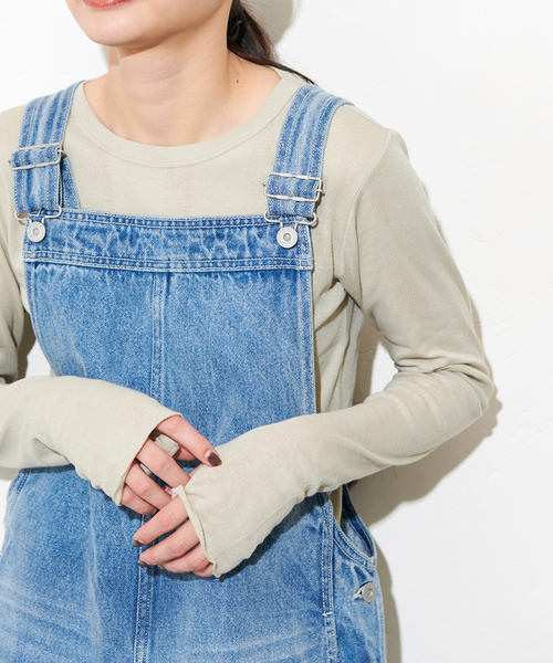 MILLER(ミラー)の「《追加2》別注【MILLER/ミラー】リブL/S Tシャツ(Tシャツ/カットソー・レディース・ホワイト/ベージュ/グリーン・FREE)」の3枚目の写真