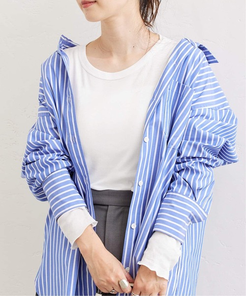 MILLER(ミラー)の「《追加2》別注【MILLER/ミラー】リブL/S Tシャツ(Tシャツ/カットソー・レディース・ホワイト/ベージュ/グリーン・FREE)」の9枚目の写真