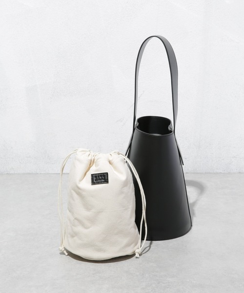 NANO universe（ナノユニバース）の「巾着付きバケツトートバッグ（トートバッグ・レディース・ブラック/モカ・FREE）」の10枚目の写真