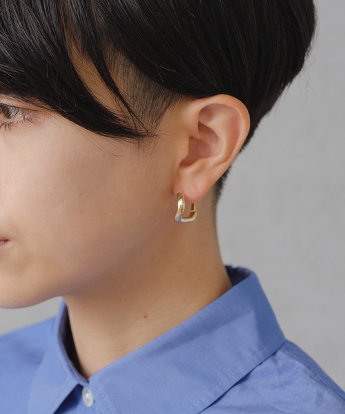 BIRTHDAY BAR（バースデイバー）の「Nuance Hoop Pierce（ピアス（両耳用）・レディース・シルバー/ゴールド・フリー）」の6枚目の写真