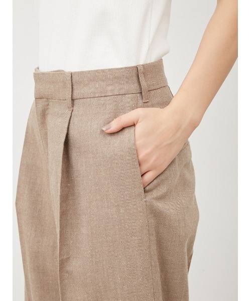 Mila Owen（ミラオーウェン）の「SET UPタックワイドパンツ（その他パンツ・レディース・ベージュ/モカ/ブラック・0/1）」の11枚目の写真
