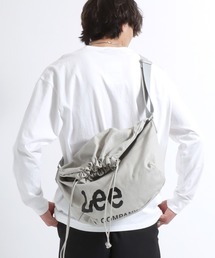 Lee(リー)ブランドロゴプリント ドローストリングショルダーバッグ/メンズ レディース ユニセックス/ビッグショルダー