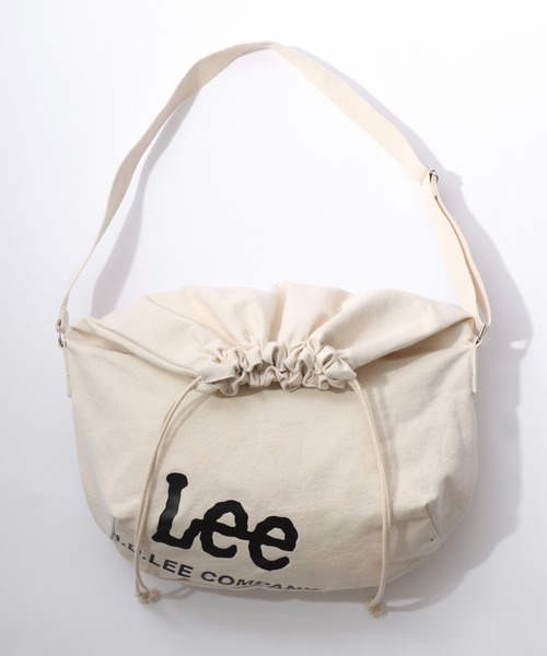 Lee(リー)の「Lee(リー)ブランドロゴプリント ドローストリングショルダーバッグ/メンズ レディース ユニセックス/ビッグショルダー(ショルダーバッグ・メンズ・オフホワイト/ブラック/ホワイト系その他/グレー・FREE)」の5枚目の写真