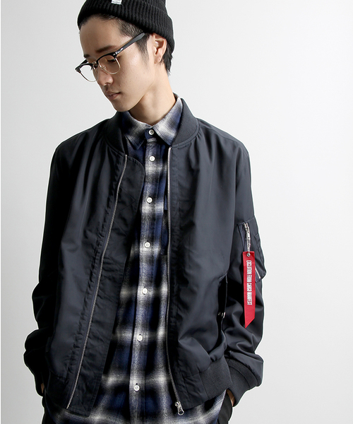 WEGO（ウィゴー）の「WEGO/スタンダードMA-1（ミリタリージャケット・メンズ・ホワイト/ブラック/グレー/カーキ/ネイビー/ワイン/その他1・MEDIUM/LARGE）」の6枚目の写真