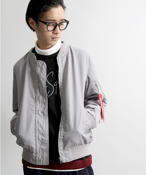 WEGO（ウィゴー）の「WEGO/スタンダードMA-1（ミリタリージャケット・メンズ・ホワイト/ブラック/グレー/カーキ/ネイビー/ワイン/その他1・MEDIUM/LARGE）」の4枚目の写真