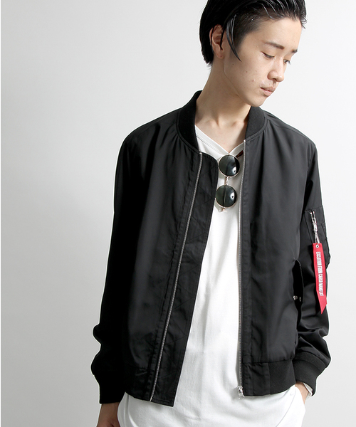 WEGO（ウィゴー）の「WEGO/スタンダードMA-1（ミリタリージャケット・メンズ・ホワイト/ブラック/グレー/カーキ/ネイビー/ワイン/その他1・MEDIUM/LARGE）」の3枚目の写真