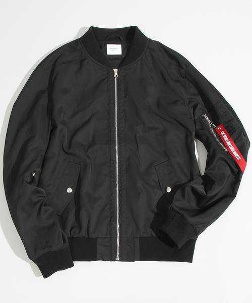 WEGO（ウィゴー）の「WEGO/スタンダードMA-1（ミリタリージャケット・メンズ・ホワイト/ブラック/グレー/カーキ/ネイビー/ワイン/その他1・MEDIUM/LARGE）」の9枚目の写真