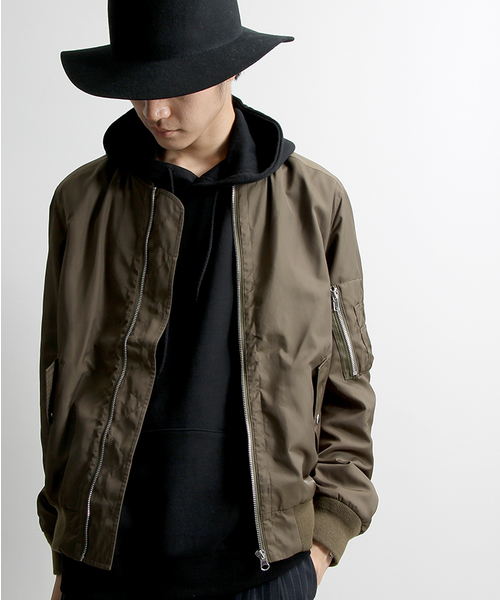 WEGO（ウィゴー）の「WEGO/スタンダードMA-1（ミリタリージャケット・メンズ・ホワイト/ブラック/グレー/カーキ/ネイビー/ワイン/その他1・MEDIUM/LARGE）」の21枚目の写真