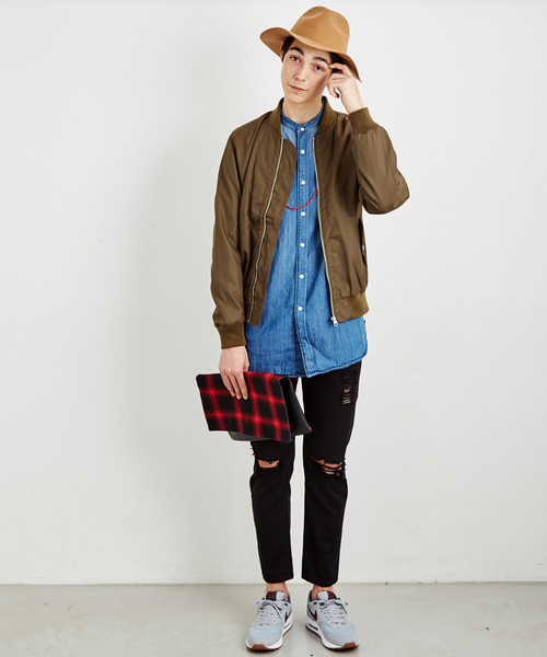 WEGO（ウィゴー）の「WEGO/スタンダードMA-1（ミリタリージャケット・メンズ・ホワイト/ブラック/グレー/カーキ/ネイビー/ワイン/その他1・MEDIUM/LARGE）」の22枚目の写真