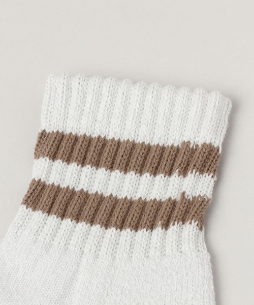 Healthknit(ヘルスニット)の「【Healthknit/ヘルスニット】3P/シンカー2ラインソックス(ソックス/靴下・メンズ・ホワイト・FREE)」の8枚目の写真