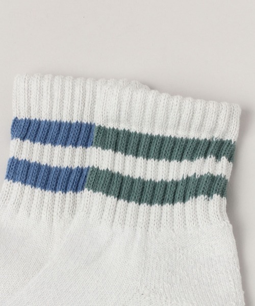 Healthknit(ヘルスニット)の「【Healthknit/ヘルスニット】3P/シンカー2ラインソックス(ソックス/靴下・メンズ・ホワイト・FREE)」の4枚目の写真