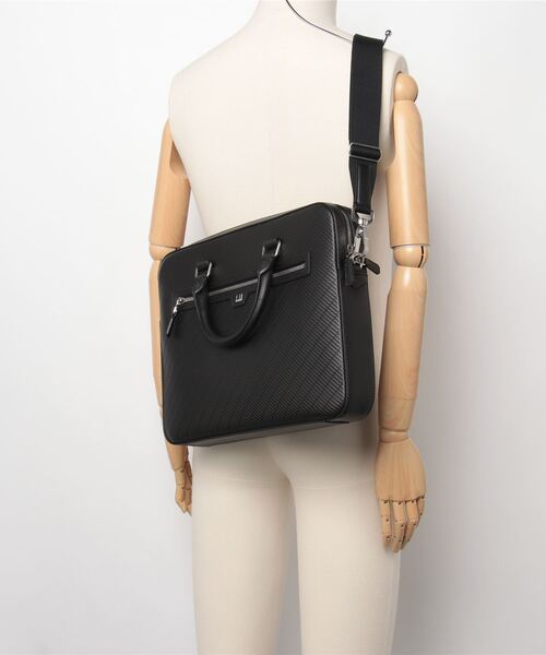 dunhill(ダンヒル)の「コントゥア スリム ドキュメントケース / CONTOUR SLIM SGL DOC CASE(ビジネスバッグ・メンズ・ブラック・ONE SIZE)」の8枚目の写真