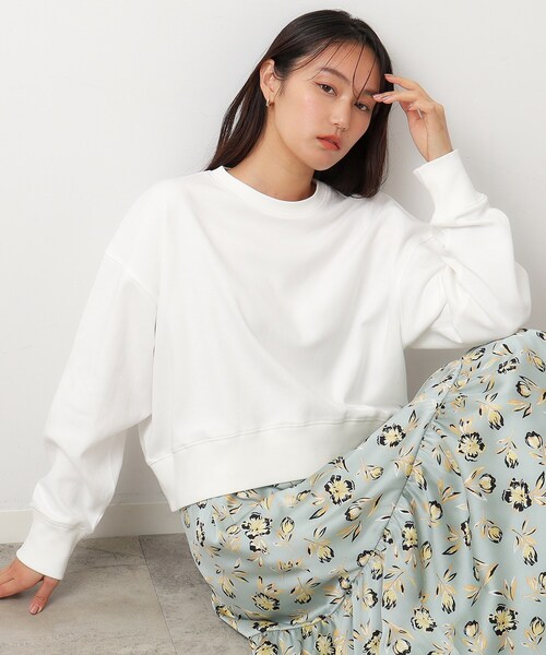 OPAQUE.CLIP（オペークドットクリップ）の「◆ポンチショートトップス/コットン100％【洗濯機洗い可】（Tシャツ/カットソー・レディース・チャコールグレー/ホワイト/ピンク・38/40）」の4枚目の写真