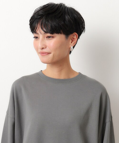 OPAQUE.CLIP（オペークドットクリップ）の「◆ポンチショートトップス/コットン100％【洗濯機洗い可】（Tシャツ/カットソー・レディース・チャコールグレー/ホワイト/ピンク・38/40）」の19枚目の写真