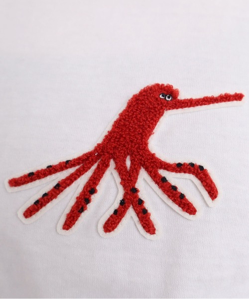 l'atelier du savon（アトリエドサボン）の「海の生物刺繍 T