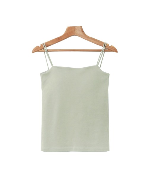 andme（アンドミー）の「【新色追加】カップ付きダブルストラップバックオープンキャミソール（キャミソール・レディース・ブラウン/キナリ/ブラック/セージグリーン/チャコールグレー/ベージュ/ネイビー・M）」の21枚目の写真