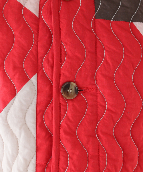 パッチワークキルティングブルゾン