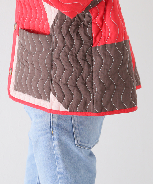 パッチワークキルティングブルゾン