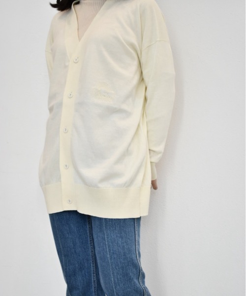 THEATRE PRODUCTS(シアタープロダクツ)の「シンボルロゴ刺繍ニットカーディガン(カーディガン/ボレロ・レディース・グレー/ホワイト/ブラック・FREE)」の4枚目の写真