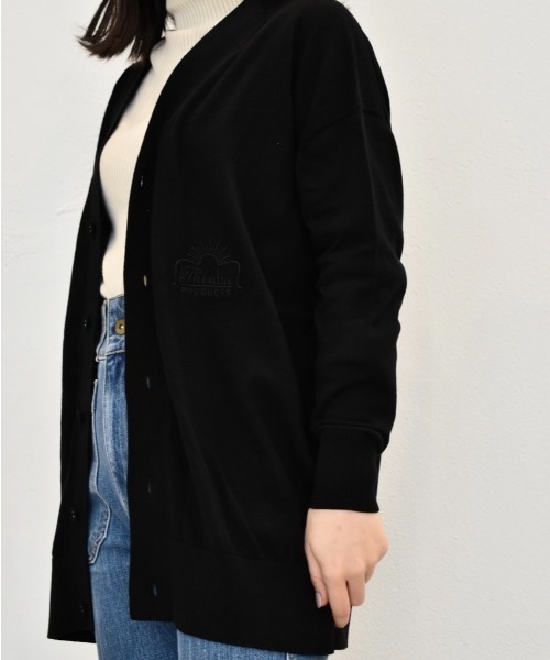 THEATRE PRODUCTS(シアタープロダクツ)の「シンボルロゴ刺繍ニットカーディガン(カーディガン/ボレロ・レディース・グレー/ホワイト/ブラック・FREE)」の6枚目の写真
