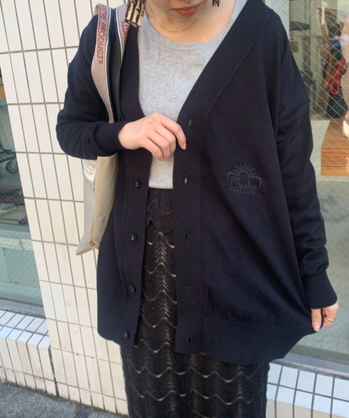 THEATRE PRODUCTS(シアタープロダクツ)の「シンボルロゴ刺繍ニットカーディガン(カーディガン/ボレロ・レディース・グレー/ホワイト/ブラック・FREE)」の11枚目の写真