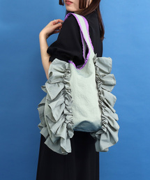 SMIR NASLI（サミールナスリ）の「配色ボリュームフリルトートバッグ／Ａ４対応（トートバッグ）」