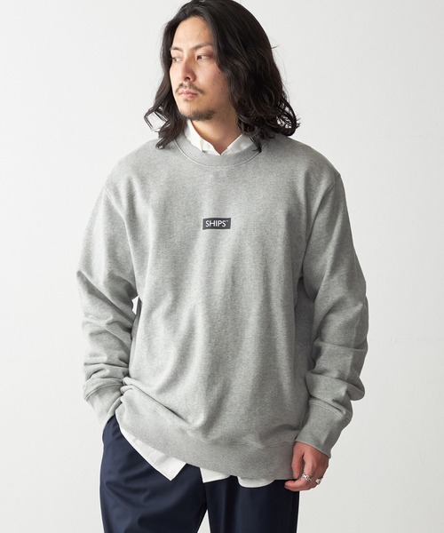 SHIPS.me(シップスミー)の「【ZOZO限定】SHIPS.me: ロゴスウェットクルー(スウェット・メンズ・ホワイト/ブラック/杢グレー・S/M/L/XL)」の2枚目の写真
